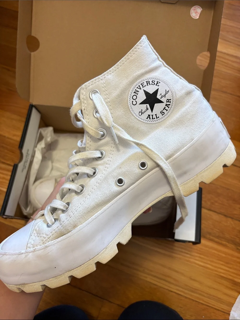 Converse White High-Top All Star Canvas Sneakers - Picture 4 of 9